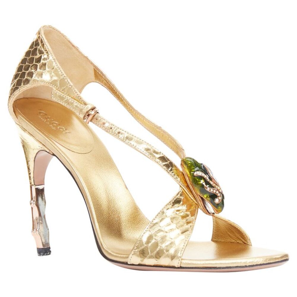 Gucci Tom Ford Leather Serpentine Heels